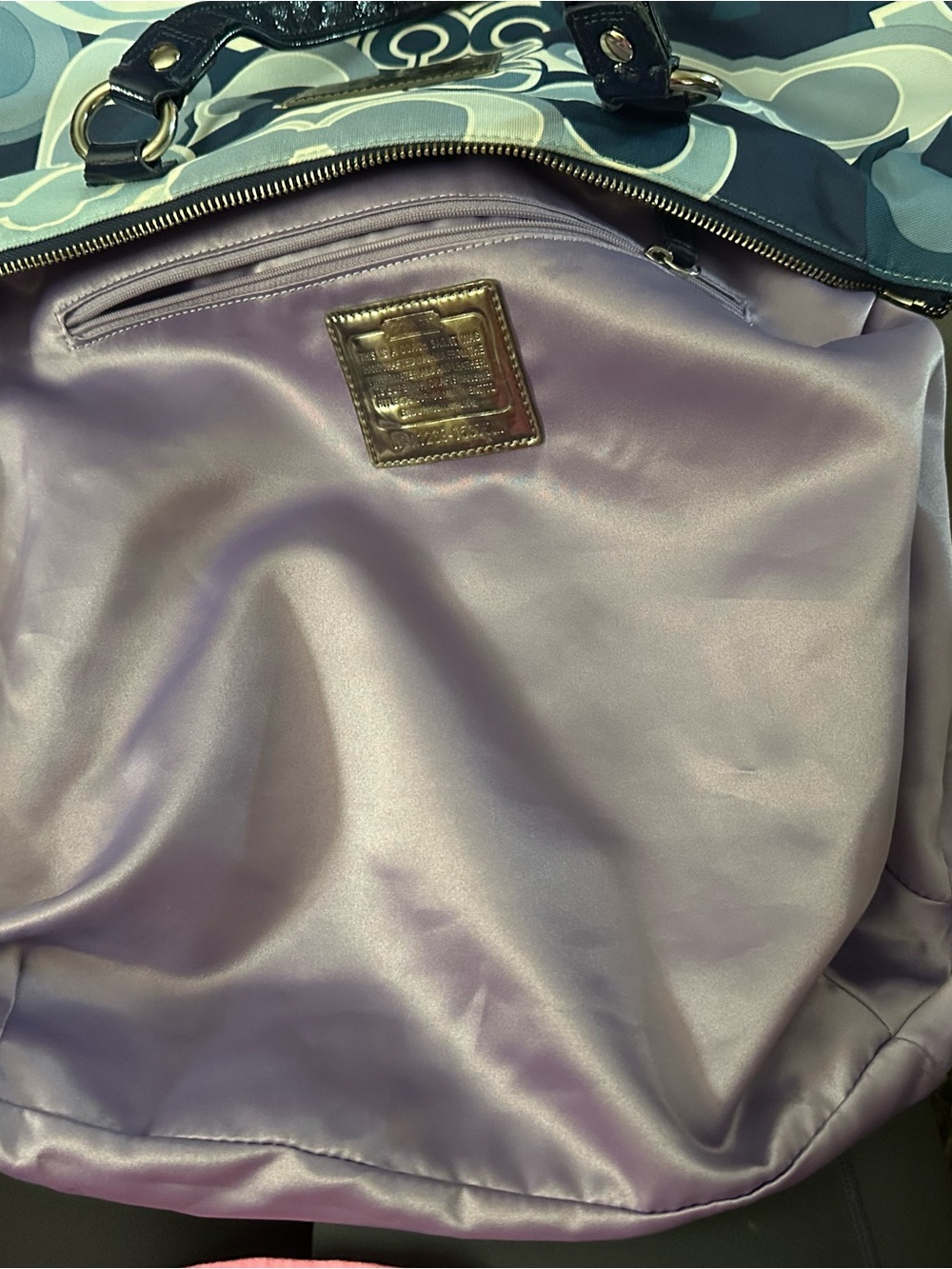 Coach Poppy Glam Pop C Denim Appliqué Tote - Picture 8 of 16